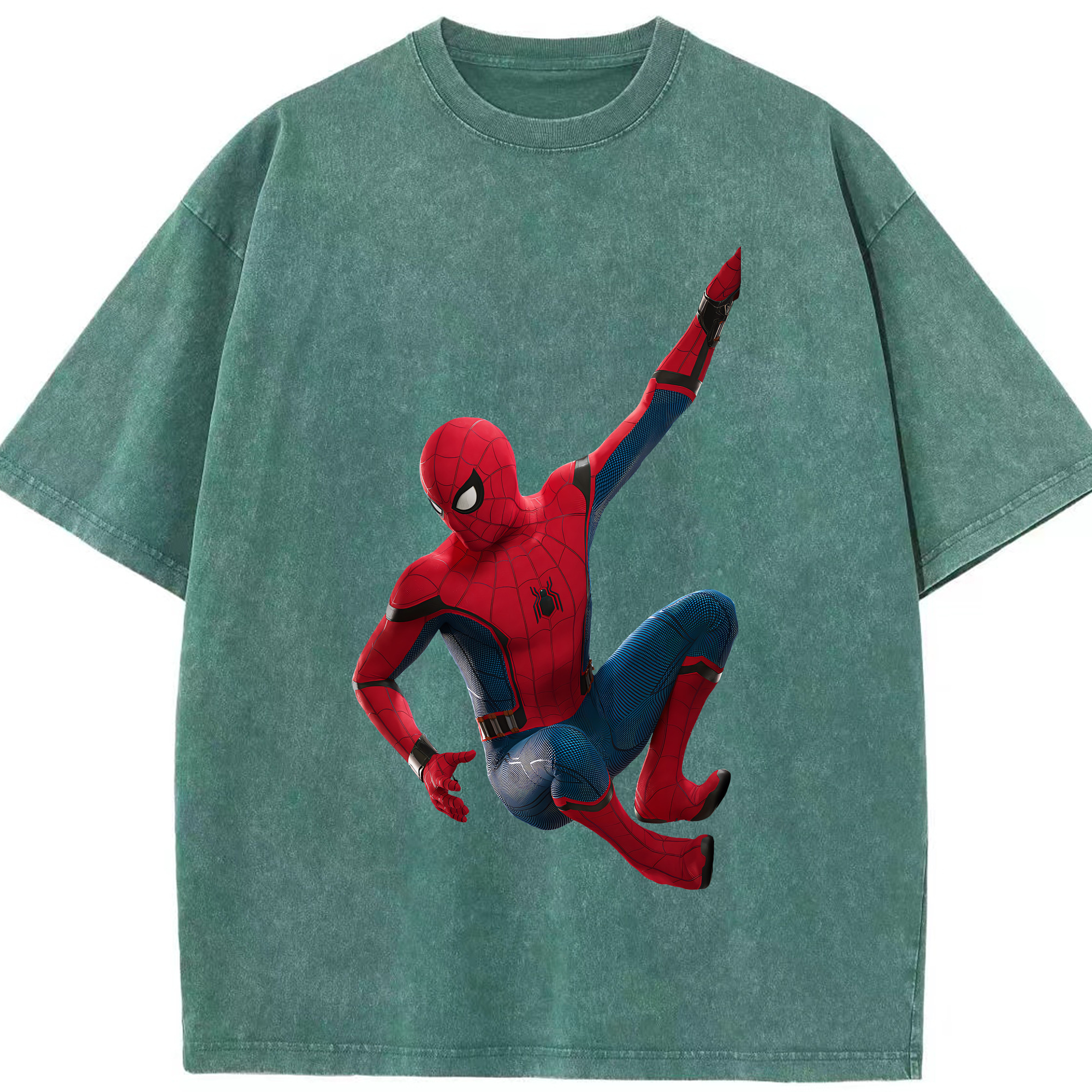 （画像用） Spider Man スパイダーマン 綿100% ヴィンテージ風 半袖Tシャツ（フロントプリント）